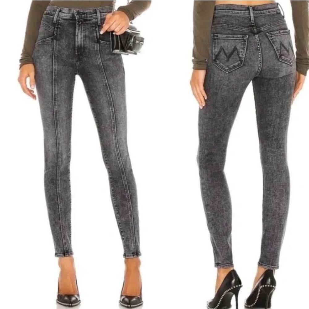 UEC MOTHER THE SEAMED
SWOONER SKIMP BLACKISH GREY DENIM SKINNY JEANS SZ 30
